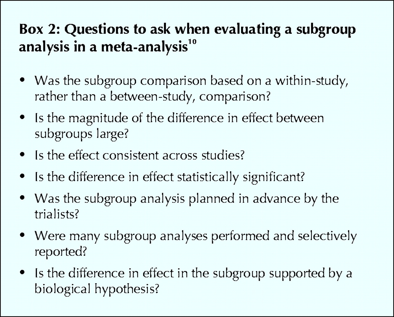Subgroup analyses may be misleading - Students 4 Best Evidence